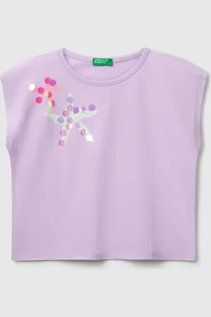 Benetton Benetton, T-shirt Con Stampa E Paillettes