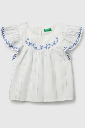 Benetton Benetton, Blusa Con Ricami Floreali