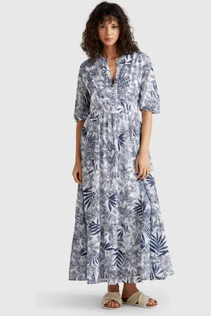 Benetton Benetton, Abito Con Stampa Tropicale