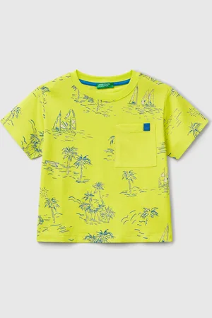Benetton Benetton, T-shirt Over Fit Con Stampa Mare