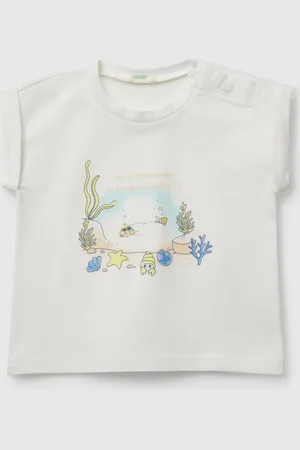 Benetton Benetton, T-shirt A Manica Corta Con Stampa