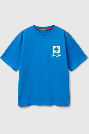 Benetton Benetton, T-shirt Con Stampa Slogan E Ricamo