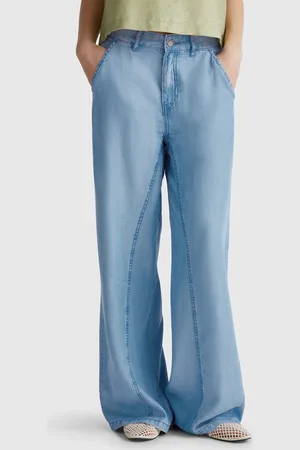 Benetton Benetton, Pantaloni Ampi In Chambray