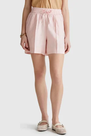 Benetton Benetton, Shorts In Puro Lino Con Coulisse