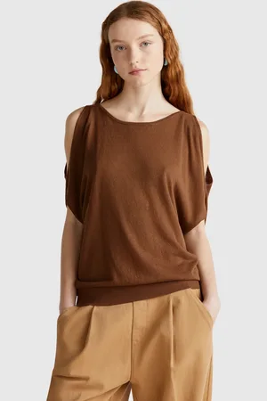 Benetton Benetton, Maglia Reversibile In Misto Lino