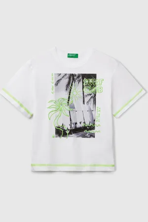 Benetton Benetton, T-shirt Con Dettagli Fluo
