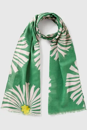 Benetton Benetton, Sciarpa Fantasia In Misto Lino