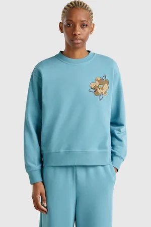 Benetton Benetton, Felpa Con Ricamo Floreale