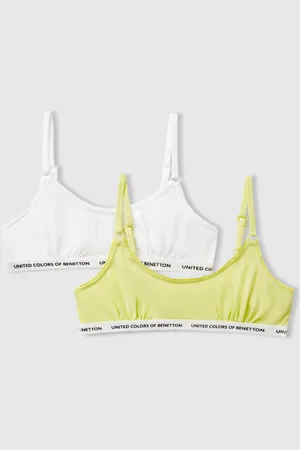 Benetton Benetton, Due Brassiere In Cotone Elasticizzato