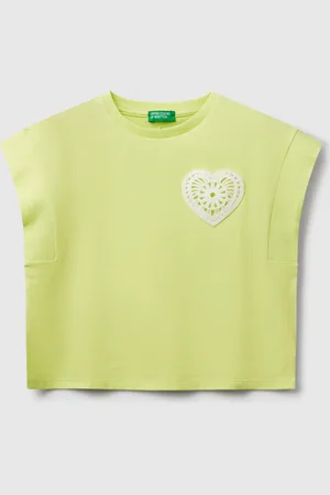Benetton Benetton, T-shirt Con Patch Macramè