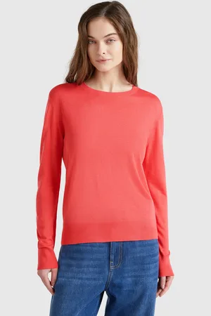 Benetton Benetton, Maglia Manica Lunga In Misto Seta