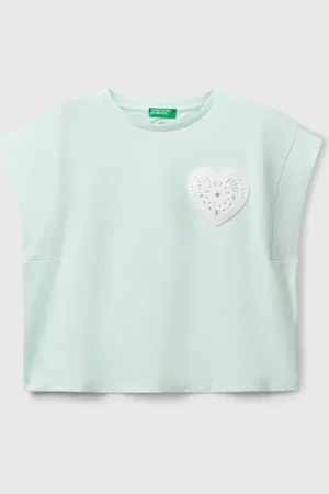Benetton Benetton, T-shirt Con Patch Macramè