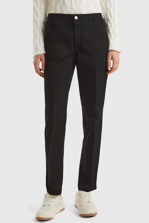Benetton Benetton, Chino Slim Fit In Cotone Nero