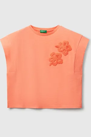 Benetton Benetton, T-shirt Con Patch Macramè
