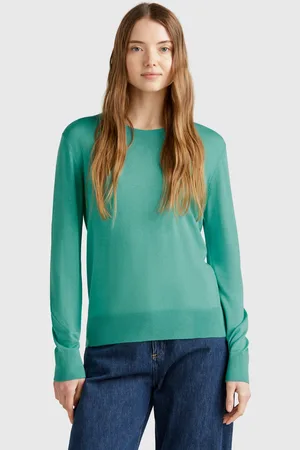 Benetton Benetton, Maglia Manica Lunga In Misto Seta