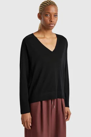 Benetton Benetton, Maglia Con Scollo A V In Pura Lana Merino