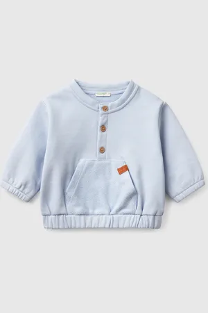 Benetton Benetton, Felpa Con Tasca 100% Cotone