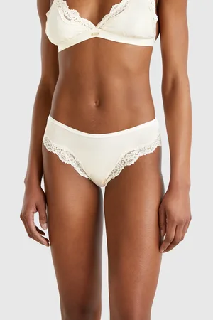 Benetton Benetton, Slip Fianco Alto Con Inserti In Pizzo