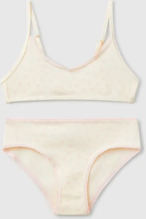 Benetton Benetton, Completo Brassiere E Slip A Fiori