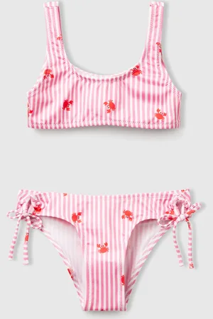 Benetton Benetton, Costume Bikini A Righe Con Granchi