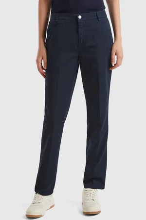 Benetton Benetton, Chino Slim Fit In Cotone Blu Scuro