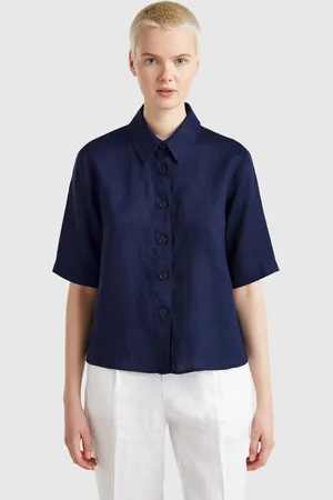 Benetton Benetton, Camicia Corta In Puro Lino