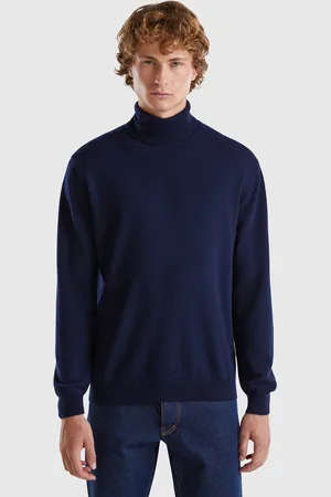 Benetton Benetton, Dolcevita Blu Scuro In Pura Lana Merino