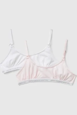 Benetton Benetton, Due Brassiere In Cotone Elasticizzato
