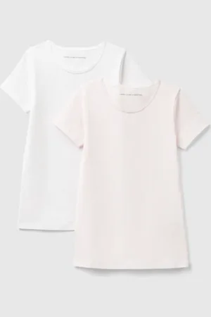 Benetton Benetton, Due T-shirt In Cotone Stretch