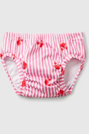 Benetton Benetton, Slip Costume A Righe Con Granchi