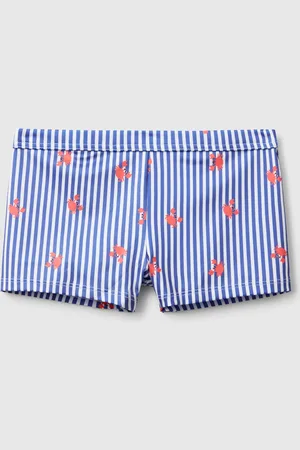 Benetton Benetton, Costume Boxer A Righe Con Granchi