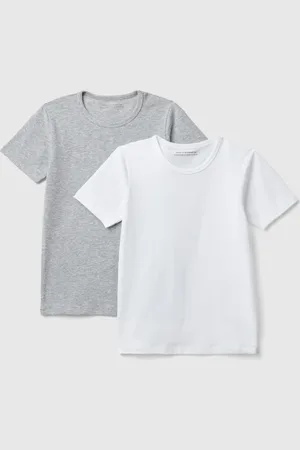 Benetton Benetton, Due T-shirt In Cotone Bio Stretch