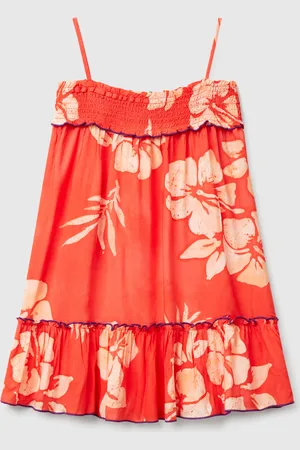 Benetton Benetton, Vestito Fluido Con Stampa Fiori