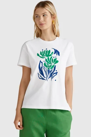 Benetton Benetton, T-shirt Regular Con Stampa Fiori