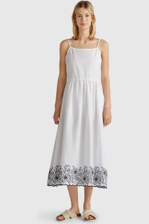 Benetton Benetton, Vestito Con Ricamo Floreale