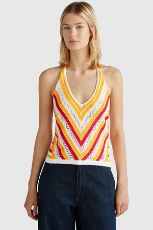 Benetton Benetton, Top A Righe Crochet