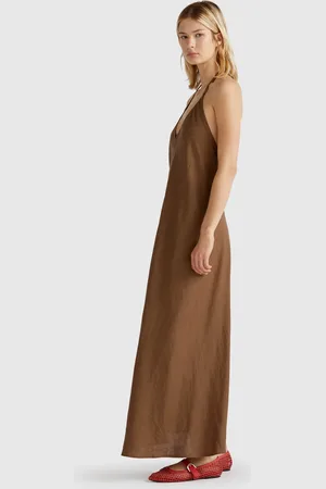Benetton Benetton, Vestito Lungo In Puro Lino