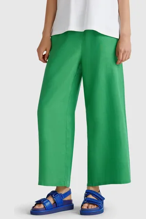 Benetton Benetton, Pantaloni Ampi In Puro Lino