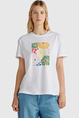 Benetton Benetton, T-shirt Regular Con Stampa Fiori