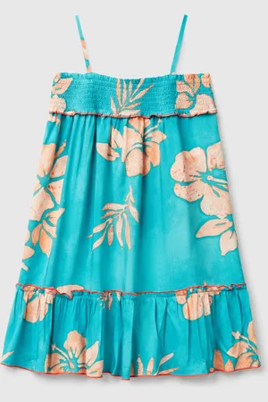 Benetton Benetton, Vestito Fluido Con Stampa Fiori