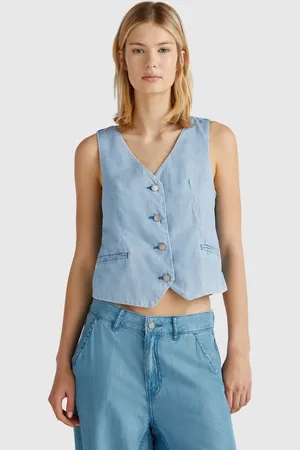 Benetton Benetton, Gilet In Chambray