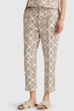 Benetton Benetton, Pantaloni In Lino Stampato