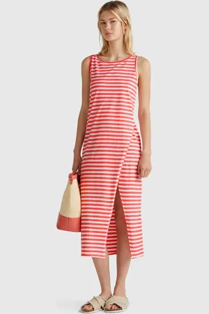 Benetton Benetton, Vestito A Righe Con Spacco