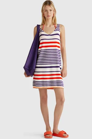Benetton Benetton, Vestito In Maglia A Righe
