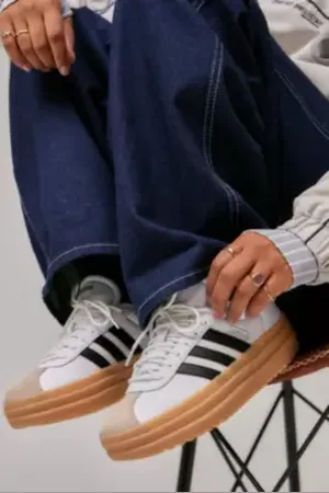 adidas White VL Court Bold Trainers in