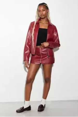 Urban Outfitters UO Nova Faux Croc Mini Skirt di in