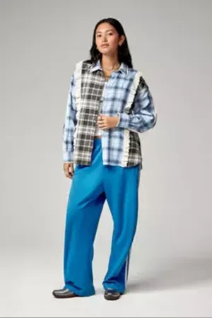 Urban Outfitters Urban Renewal Made From Remnants Flannel Ruffle Shirt di in