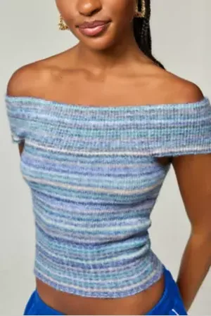 Urban Outfitters UO Space-Dye Off-The-Shoulder Top di in
