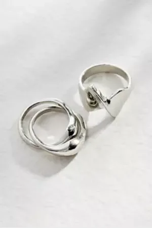 Silence + Noise Twist Rings 2-Pack in a Urban Outfitters