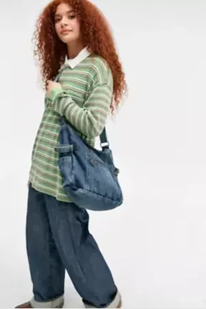 BDG Zip-Up Denim Sling Bag in